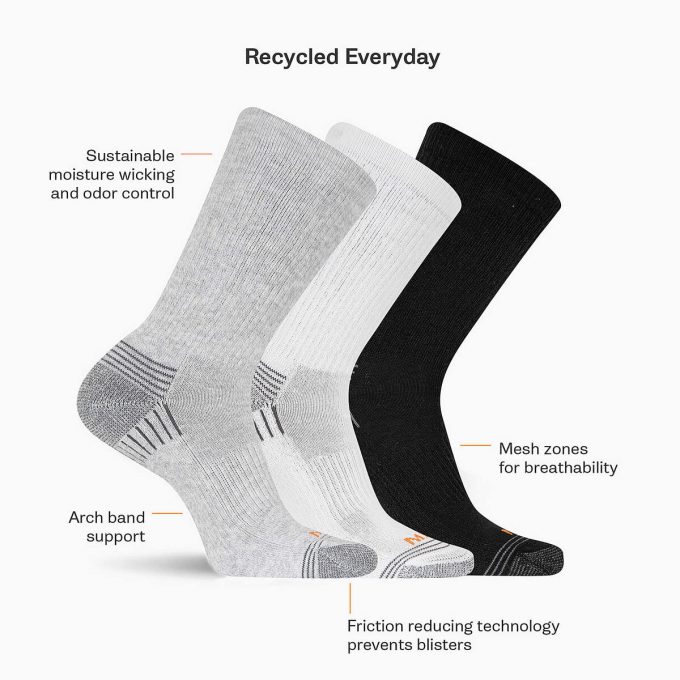 Lot de 3 paires de chaussettes mi-mollet recyclées Lot de 3 paires de chaussettes mi-mollet recyclées
